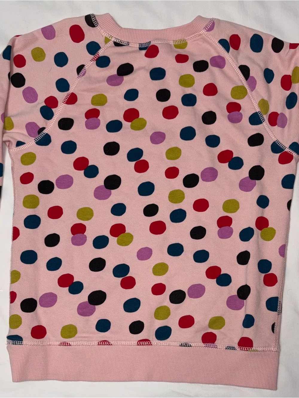 Hanna Andersson pink polka dot sweatshirt sz 8 EUC smoke free home - Picture 4 of 5